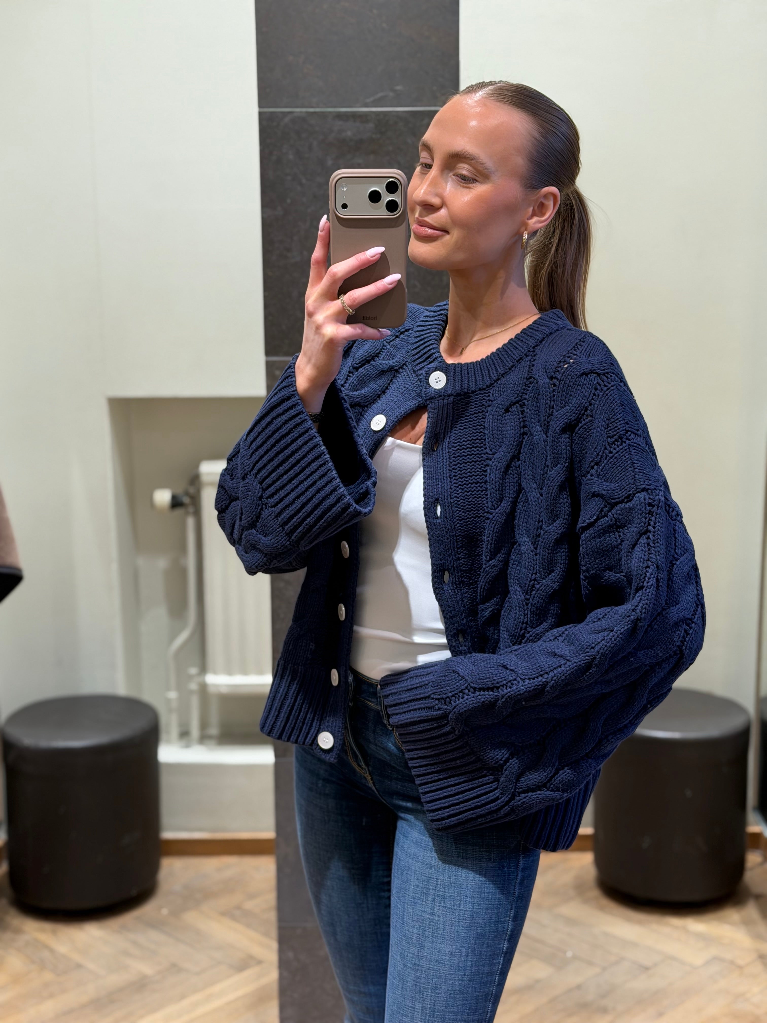 VMSVEA Knit Cardigan - Navy Blazer